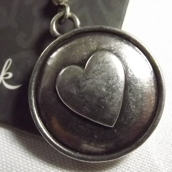 Just Because Full Heart Pierced Earrings, Hallmark Gold Crown Collection NOS - Picture 3 of 4